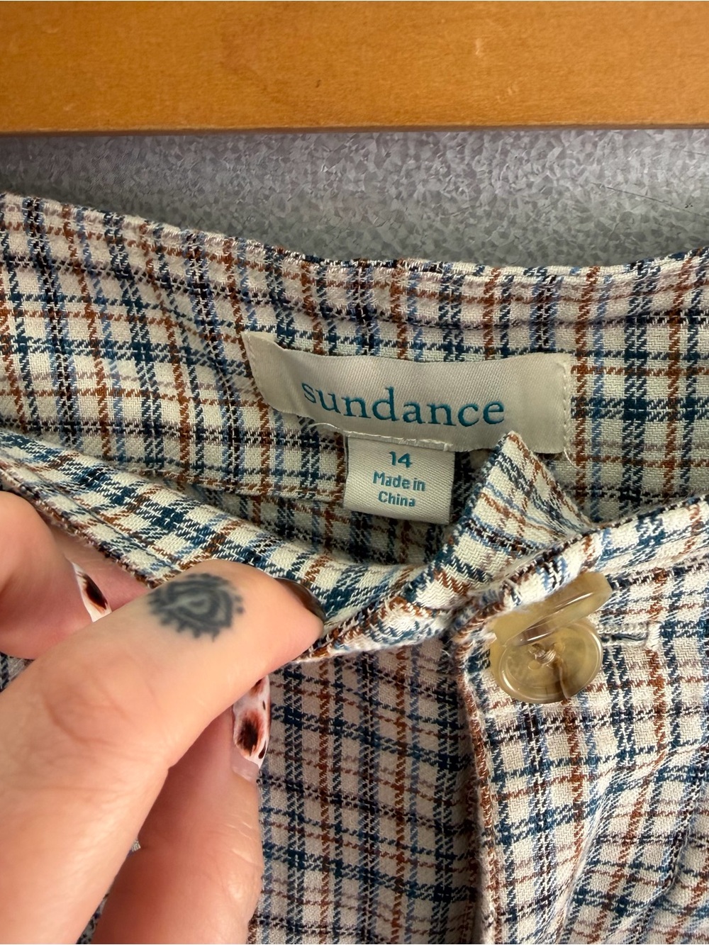 Sundance plaid cropped slim trousers - Picture 3 of 6